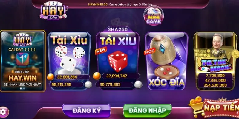 Trang chủ Haywin với thiết kế hiện đại, dễ sử dụng